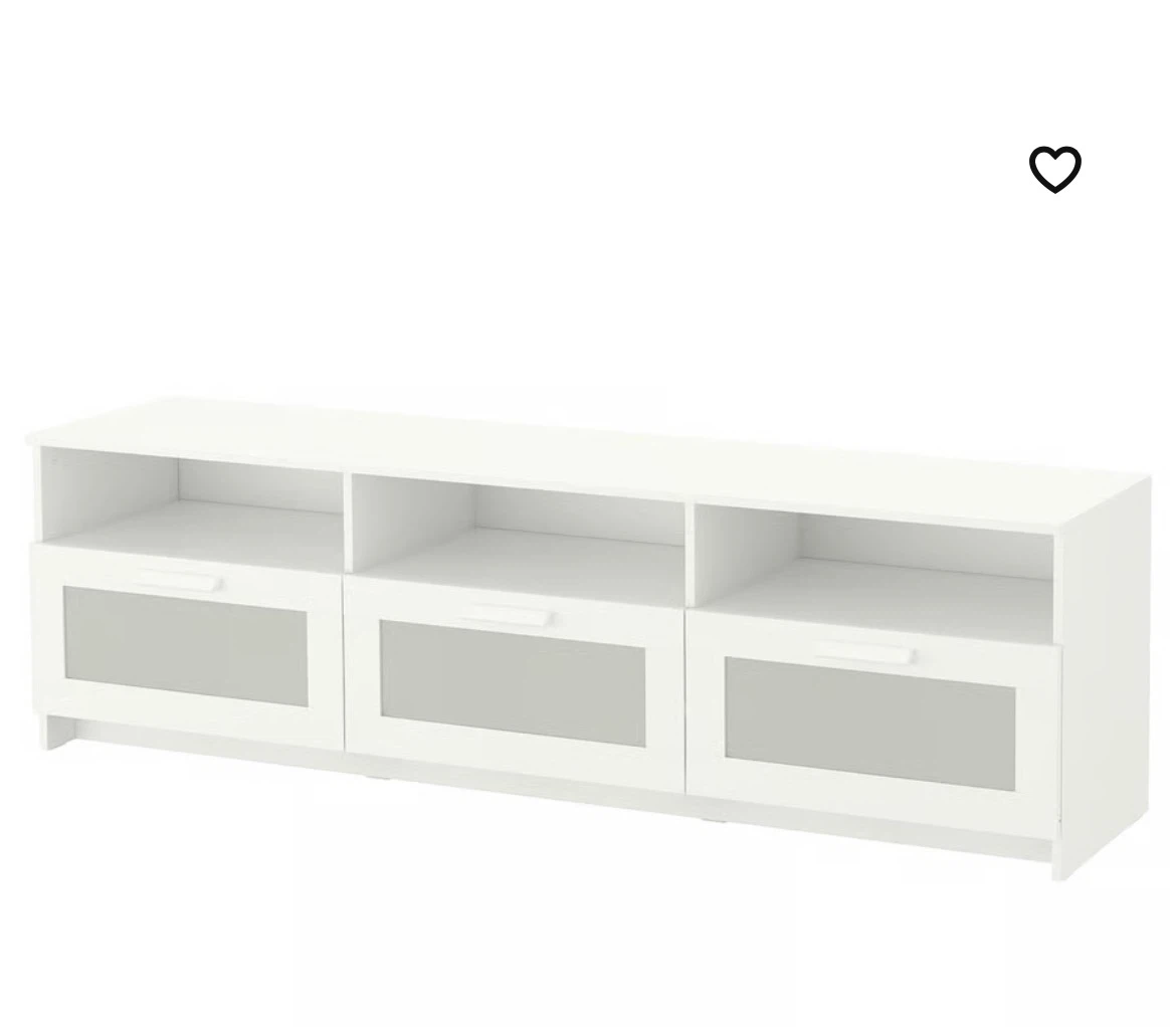 Ikea White TV Stand with Storage - photo 3