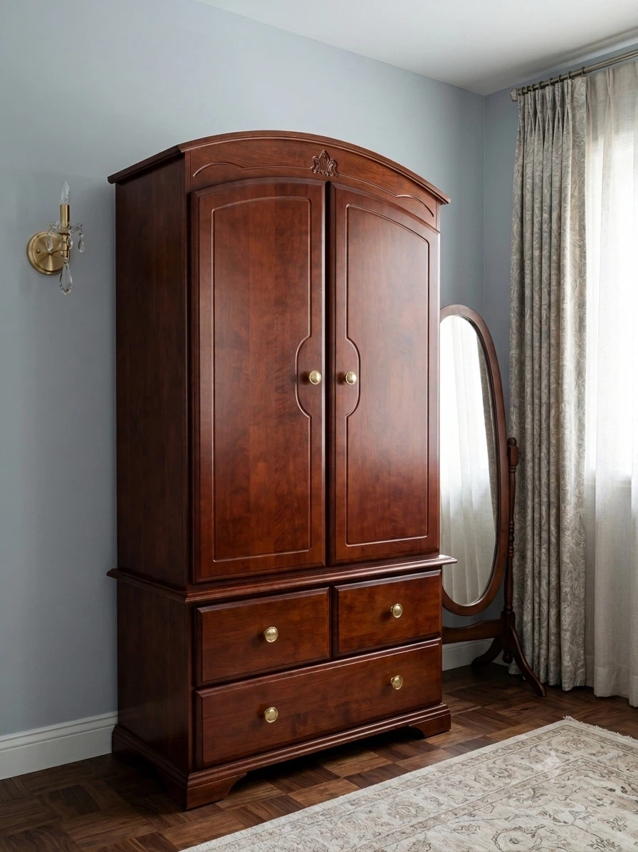 Cherry Wood Bedroom Set - photo 2