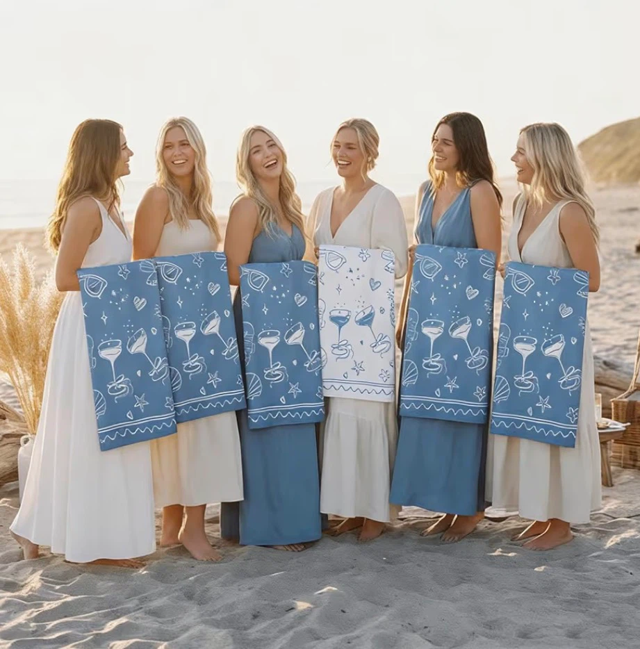 Bridal/Bachelorette 6pcs Beach Towel Set - photo 4