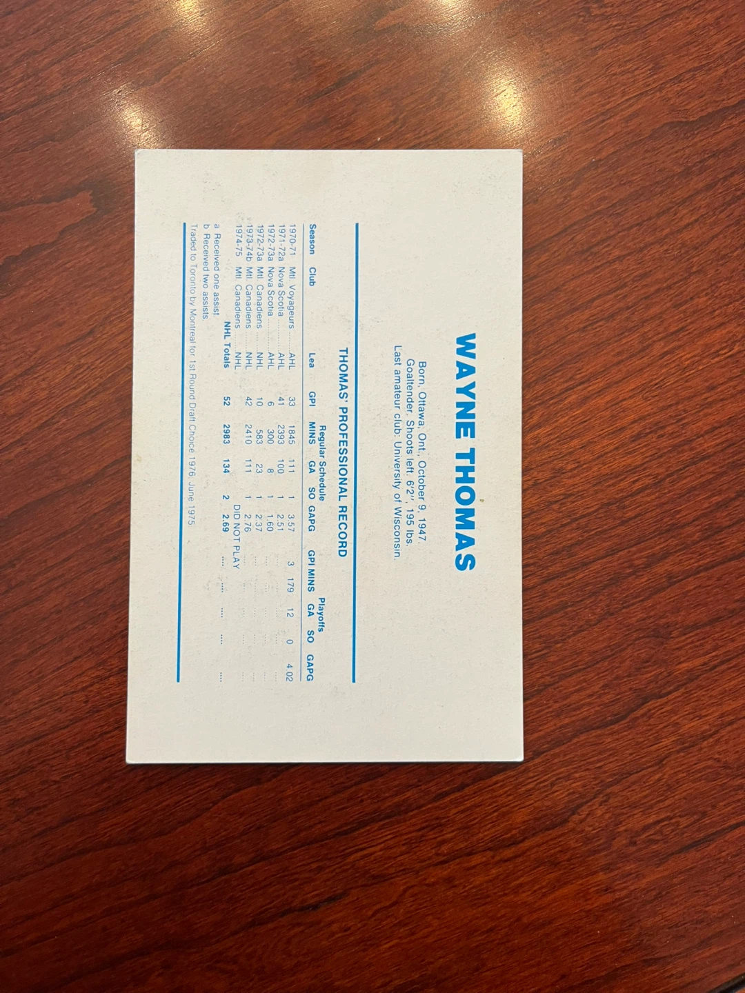 Wayne Thomas Postcard Photo - photo 2