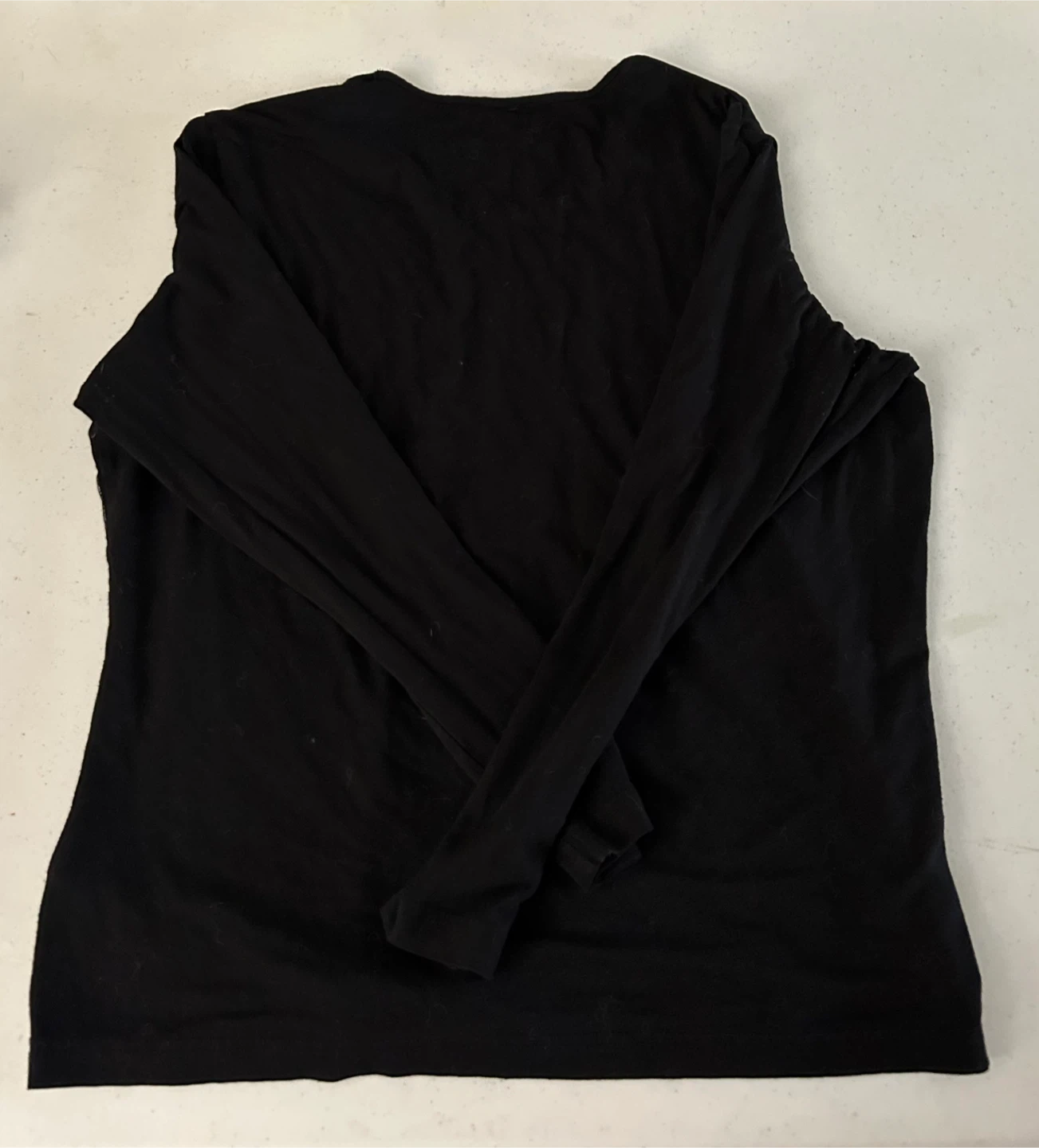 Gerry Weber Black Long Sleeve Vintage Top size 44 - photo 3