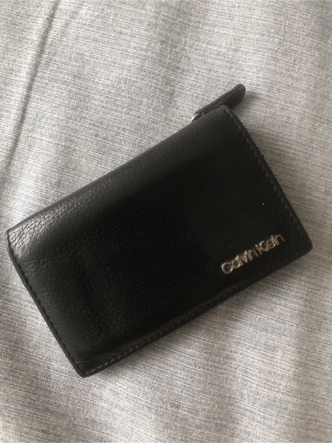 Calvin Klein Black Leather Bi-Fold Wallet