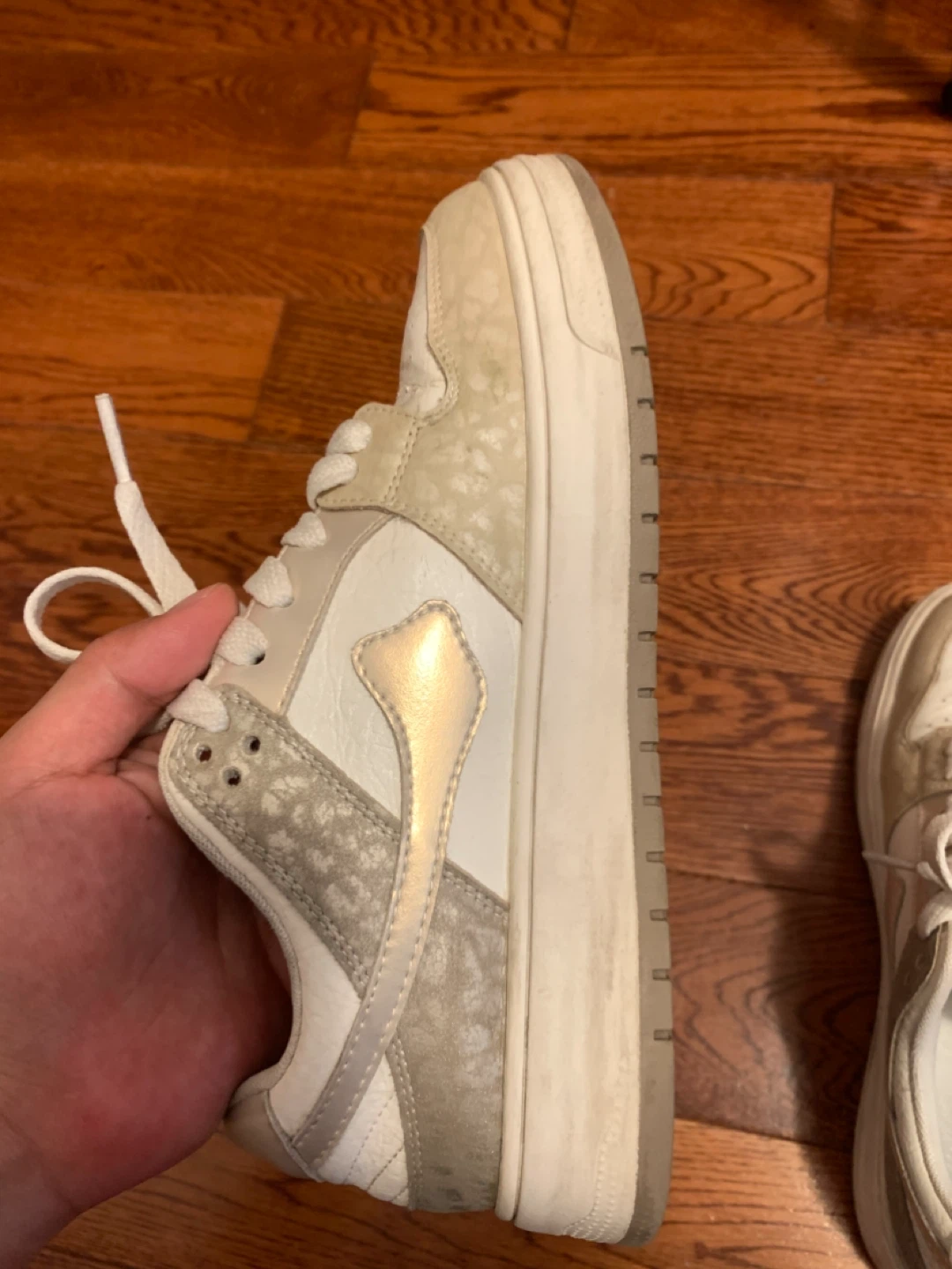 Size 36 Ultra Comfortable Cream Low Top Board Shoes Sneakers - photo 5