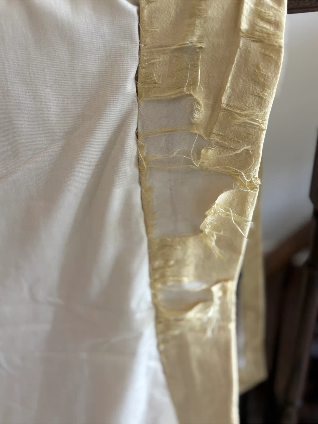Raw Silk Butter Yellow Drapery set of 2 Panels - photo 4