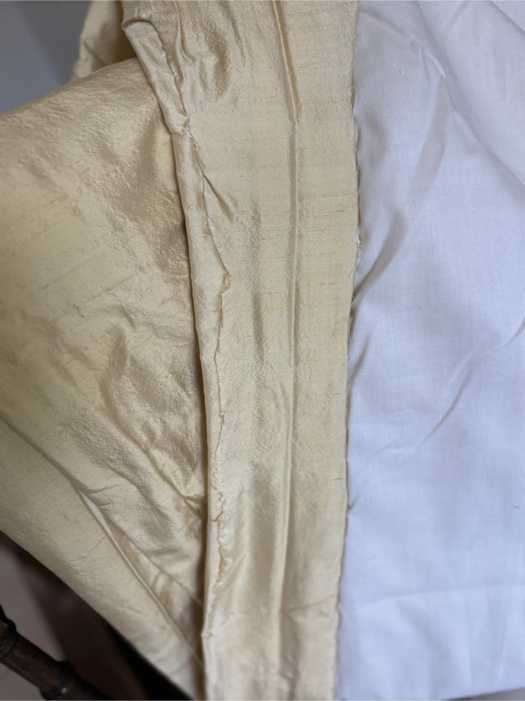 Raw Silk Butter Yellow Drapery set of 2 Panels - photo 5