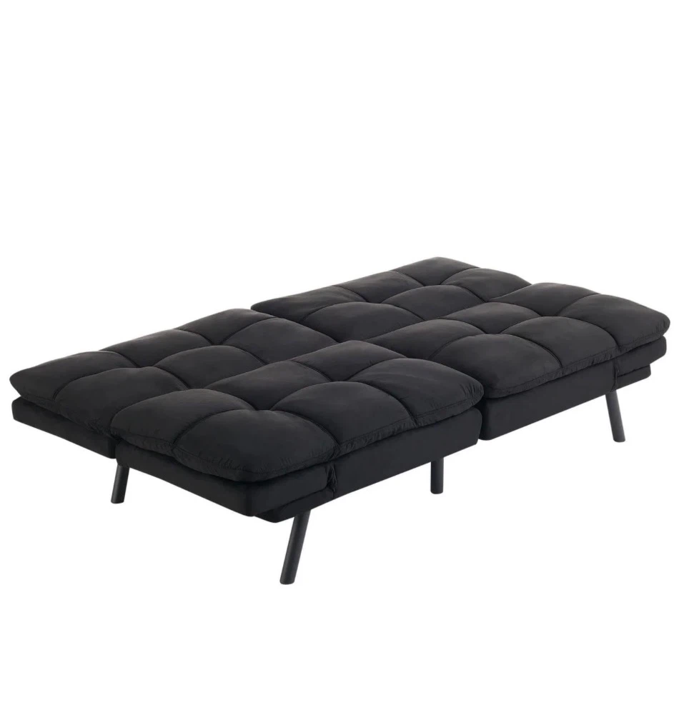 Black Futon Couch Sofa Bed - photo 3