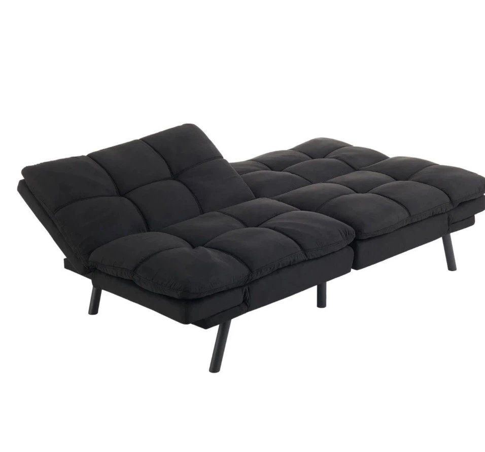 Black Futon Couch Sofa Bed - photo 4