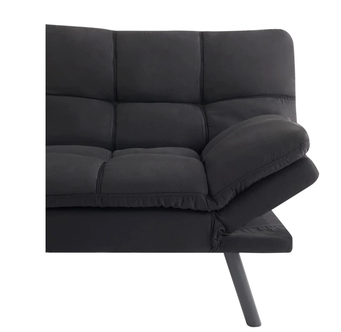 Black Futon Couch Sofa Bed - photo 5