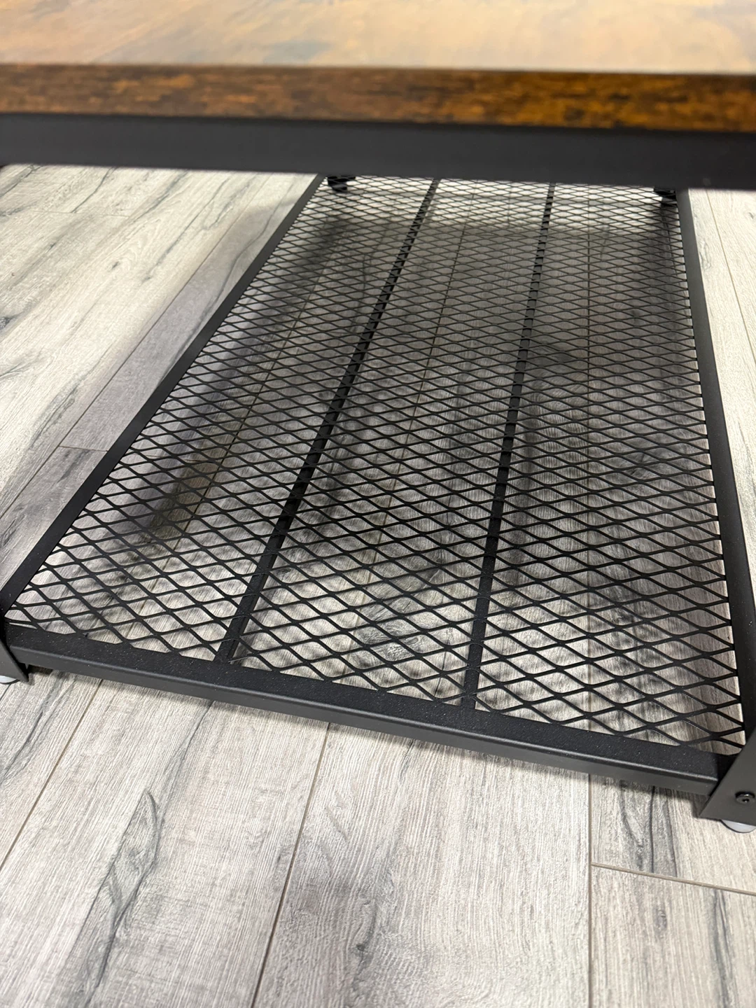 Industrial Coffee Table with Shelf - photo 3