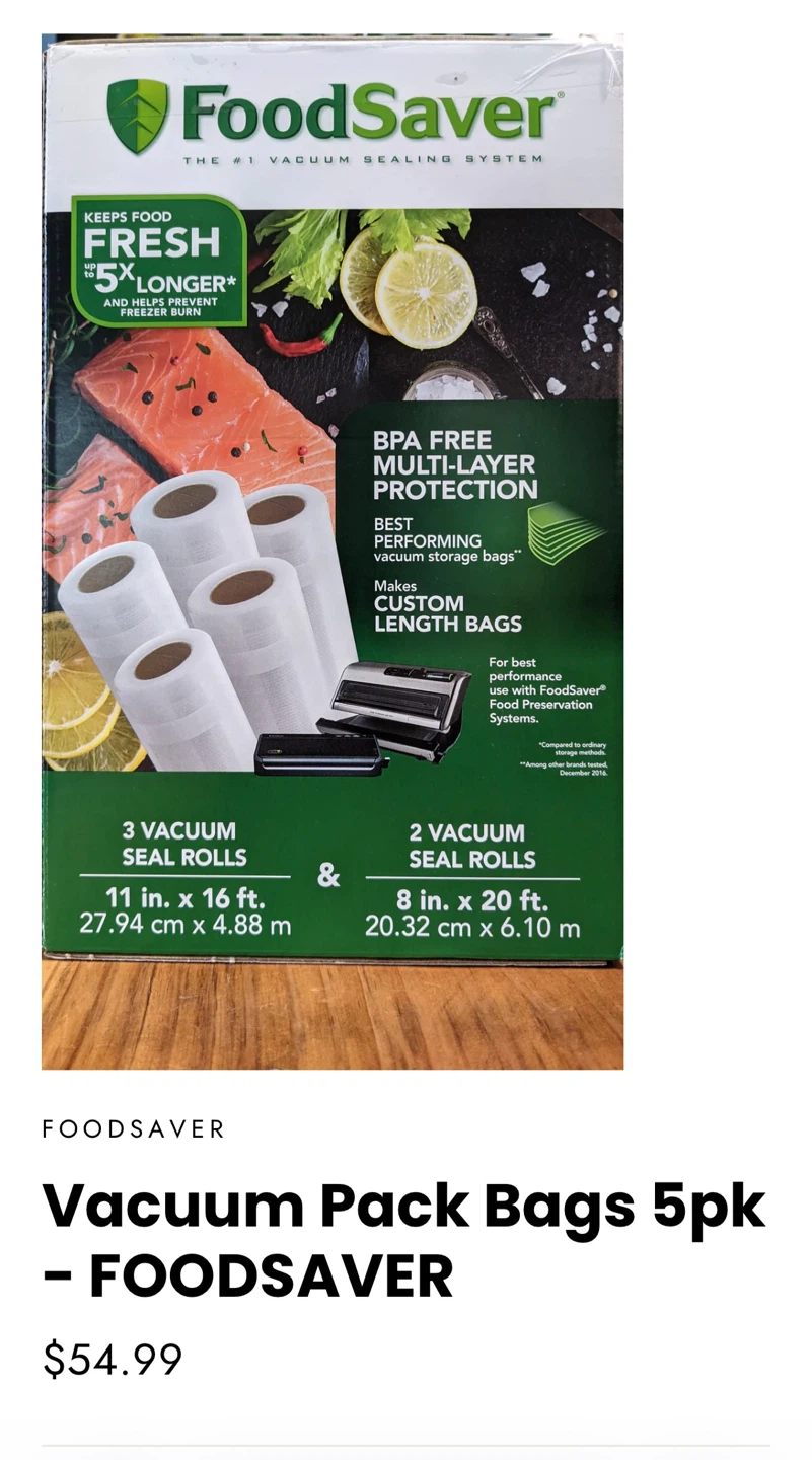Vacuum Pack Bags 5pk - FOODSAVER - photo 2