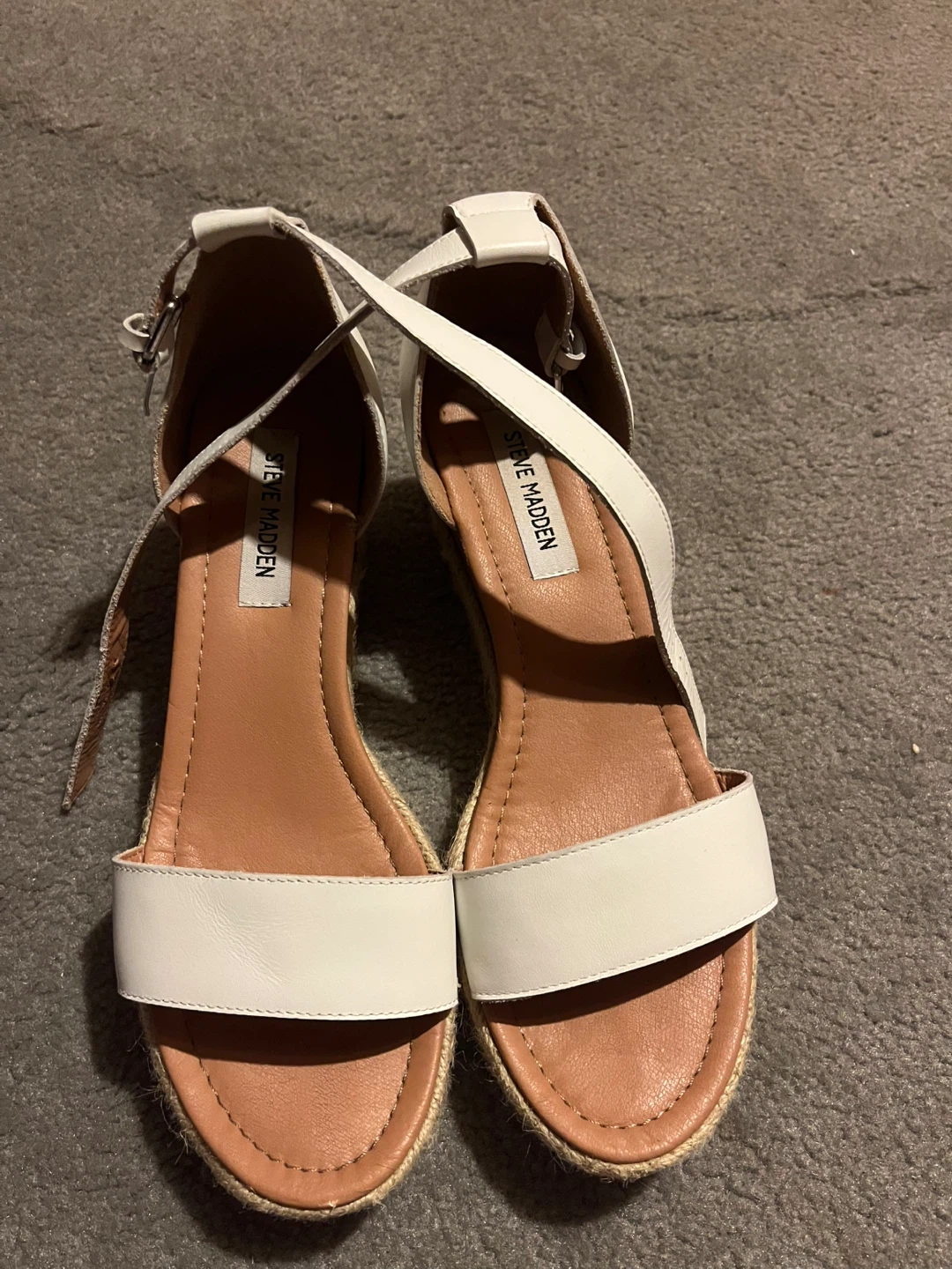 Steve Madden White Espadrille Wedge Sandals - photo 2
