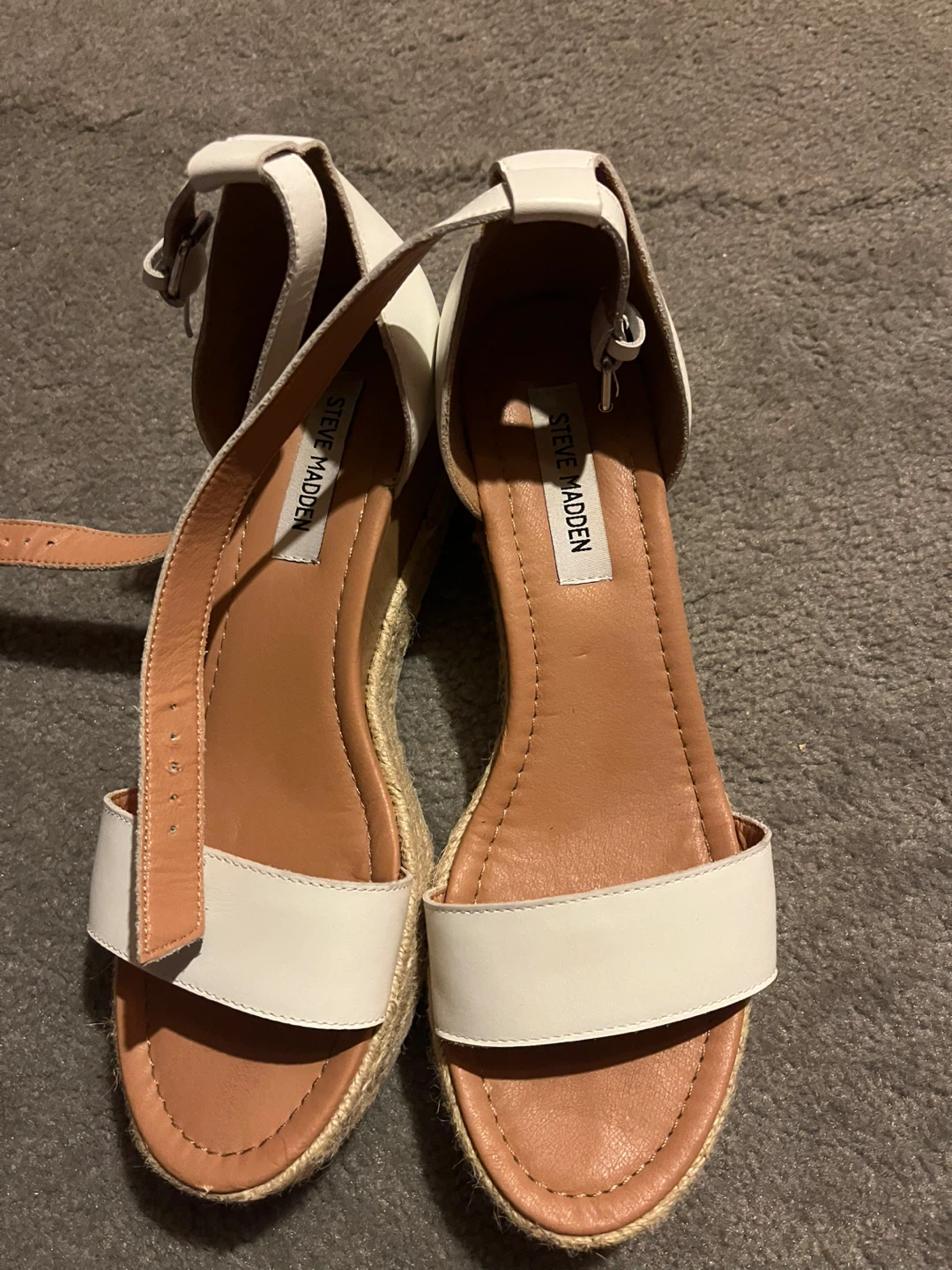 Steve Madden White Espadrille Wedge Sandals - photo 3