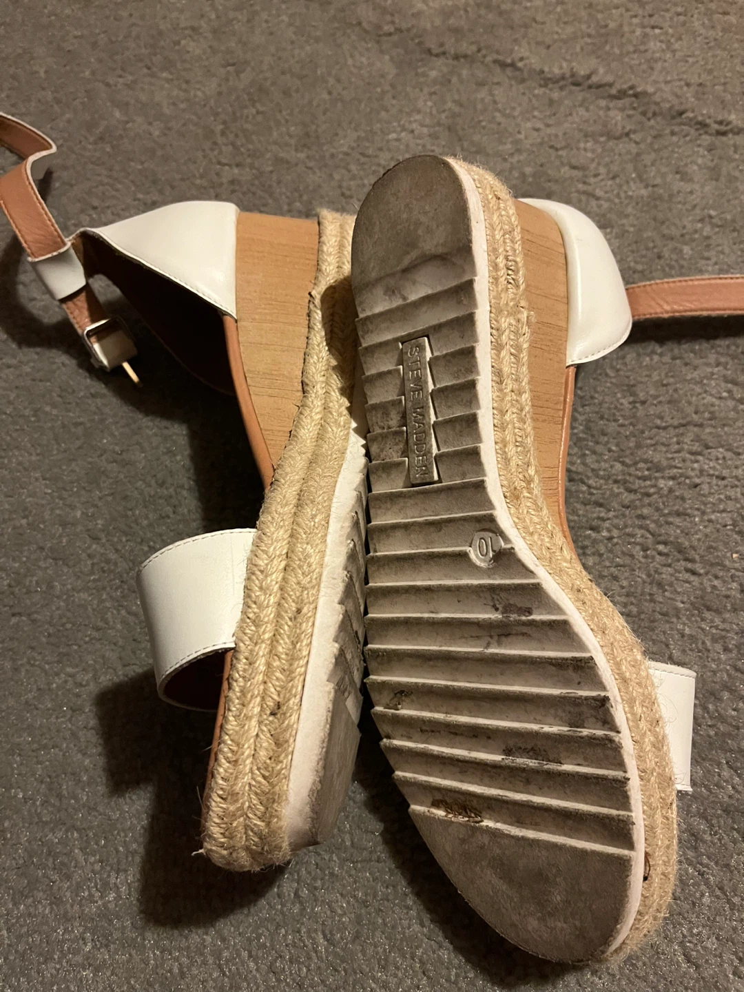 Steve Madden White Espadrille Wedge Sandals - photo 4