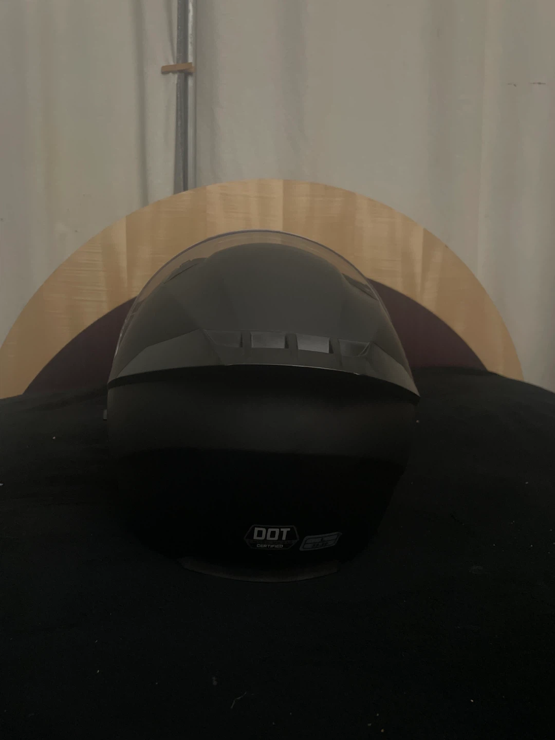 Black Open Face Motorcycle Helmet with Visor - photo 5
