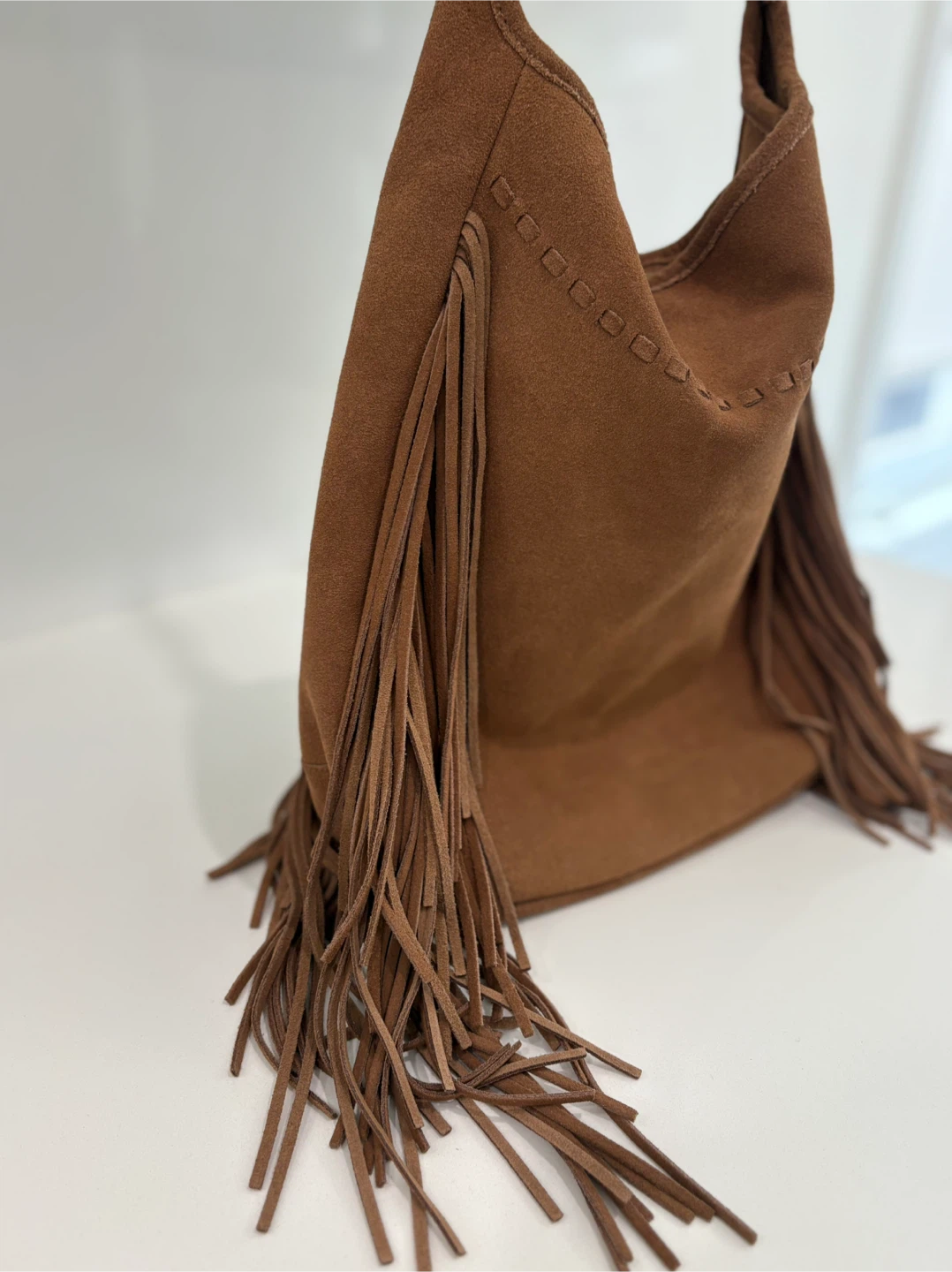 Margot Genuine Suede Fringe Hobo Shoulder Bag - photo 2