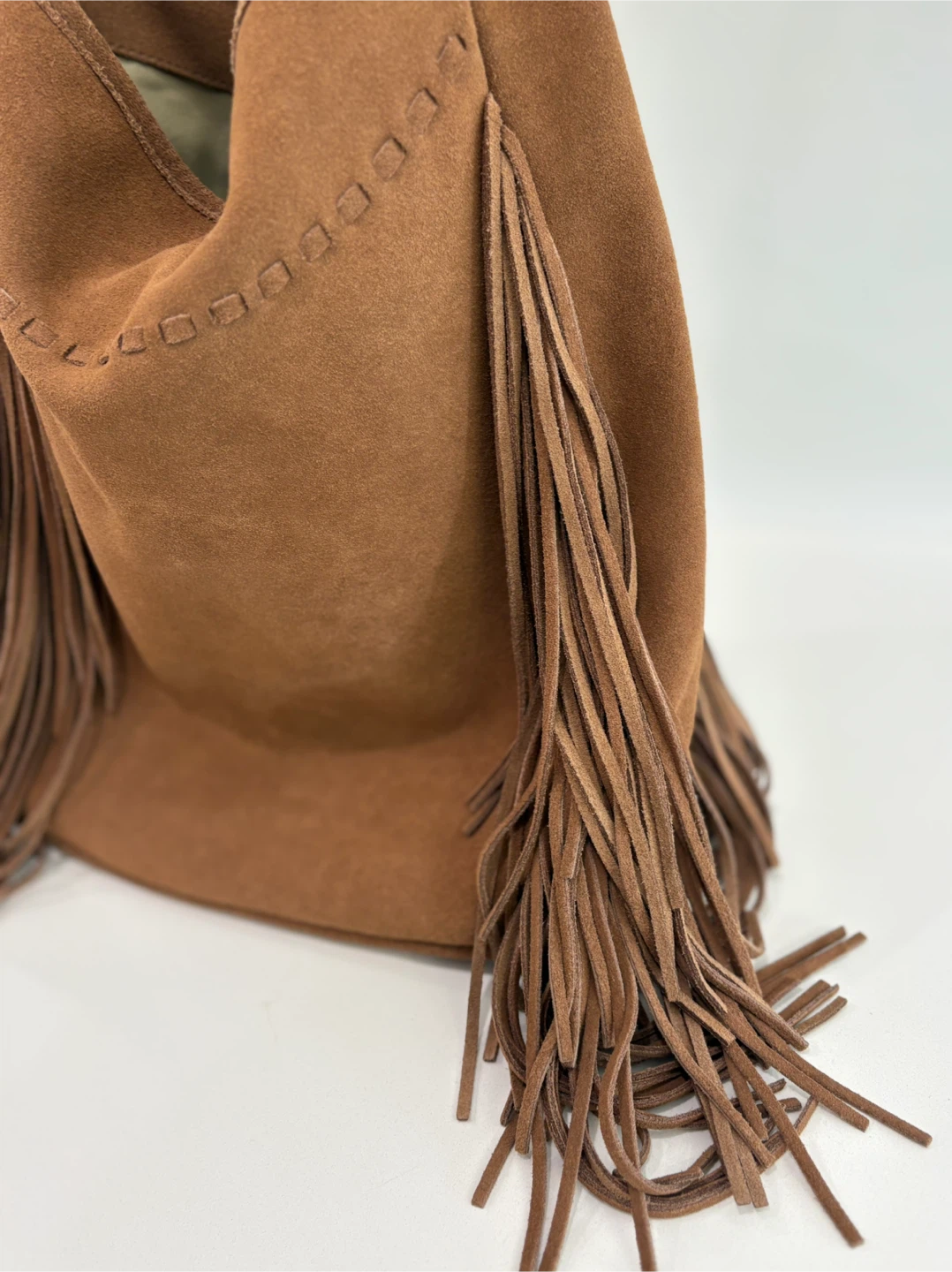 Margot Genuine Suede Fringe Hobo Shoulder Bag - photo 3