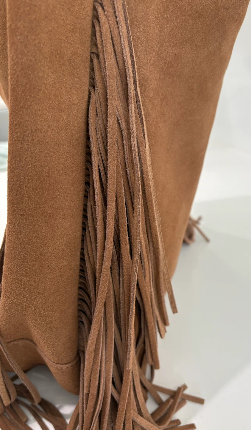 Margot Genuine Suede Fringe Hobo Shoulder Bag - photo 5