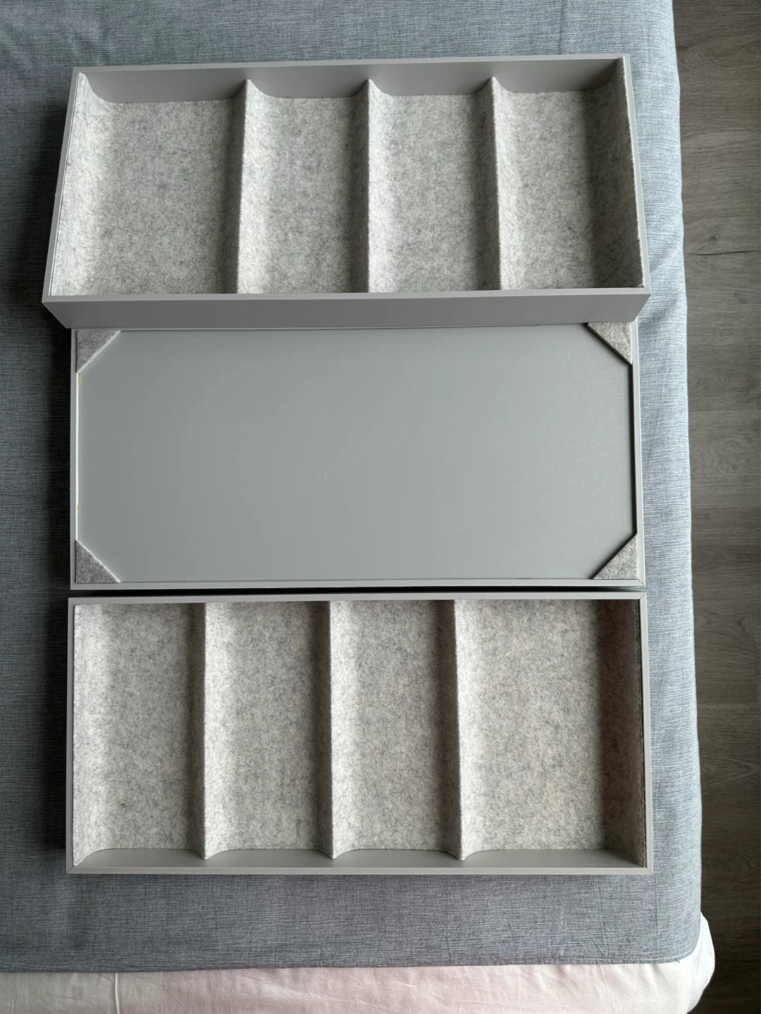 Grey Felt Organizer Tray Set - photo 3