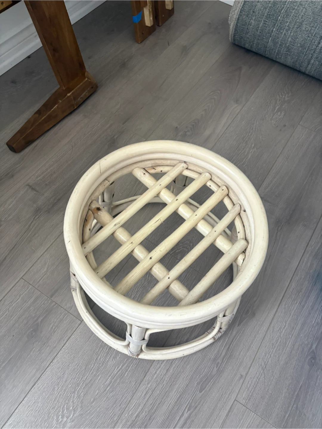Round Rattan Plant Stand - photo 2