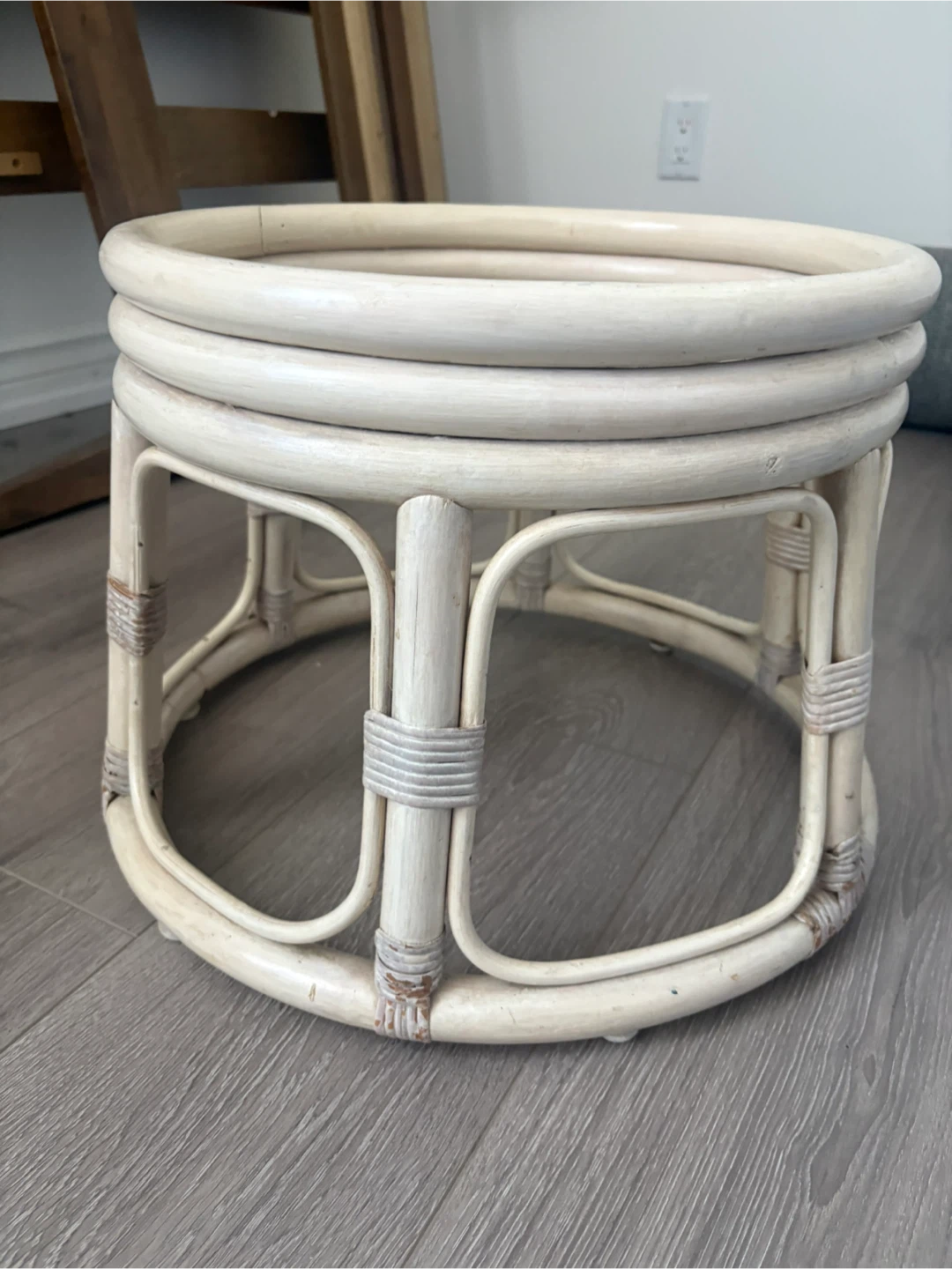Round Rattan Plant Stand - photo 3