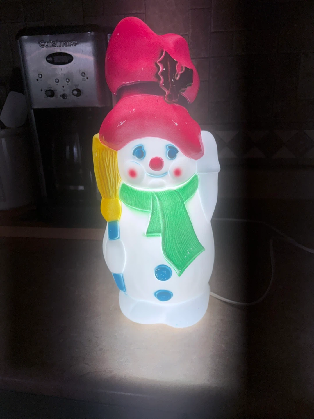 Vintage Empire  Blow Mold Snowman Christmas Decoration