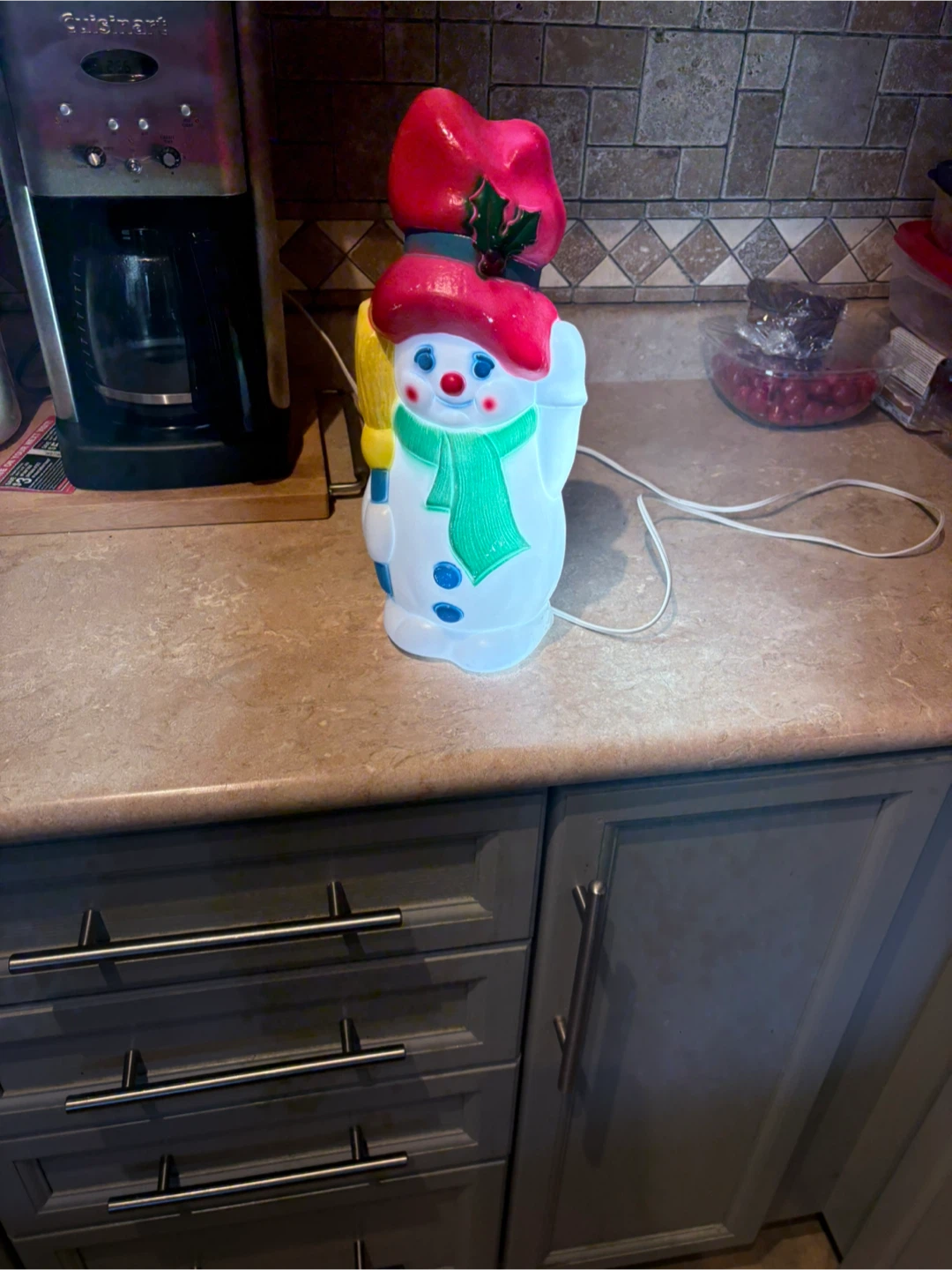 Vintage Empire  Blow Mold Snowman Christmas Decoration - photo 4