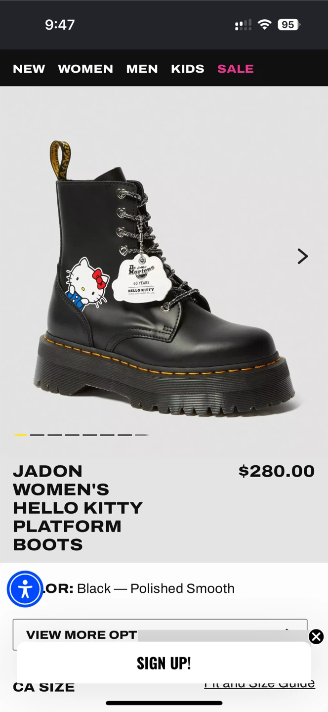 Dr. Martens Jadon Hello Kitty Platform Boots