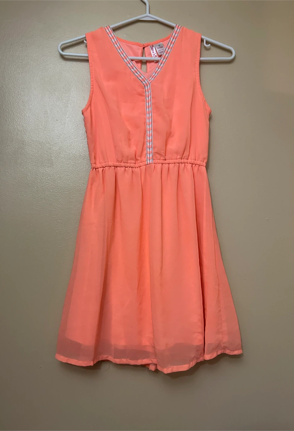 Japna Kids Coral Sleeveless V-Neck Summer Dress {size 12}