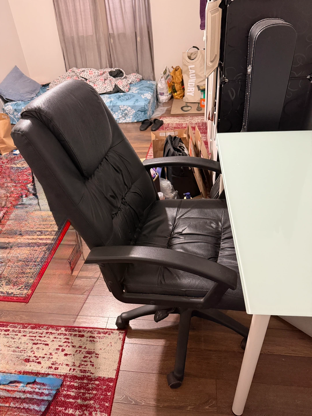 Light Blue Desk/Table + Comfortable Office Chair