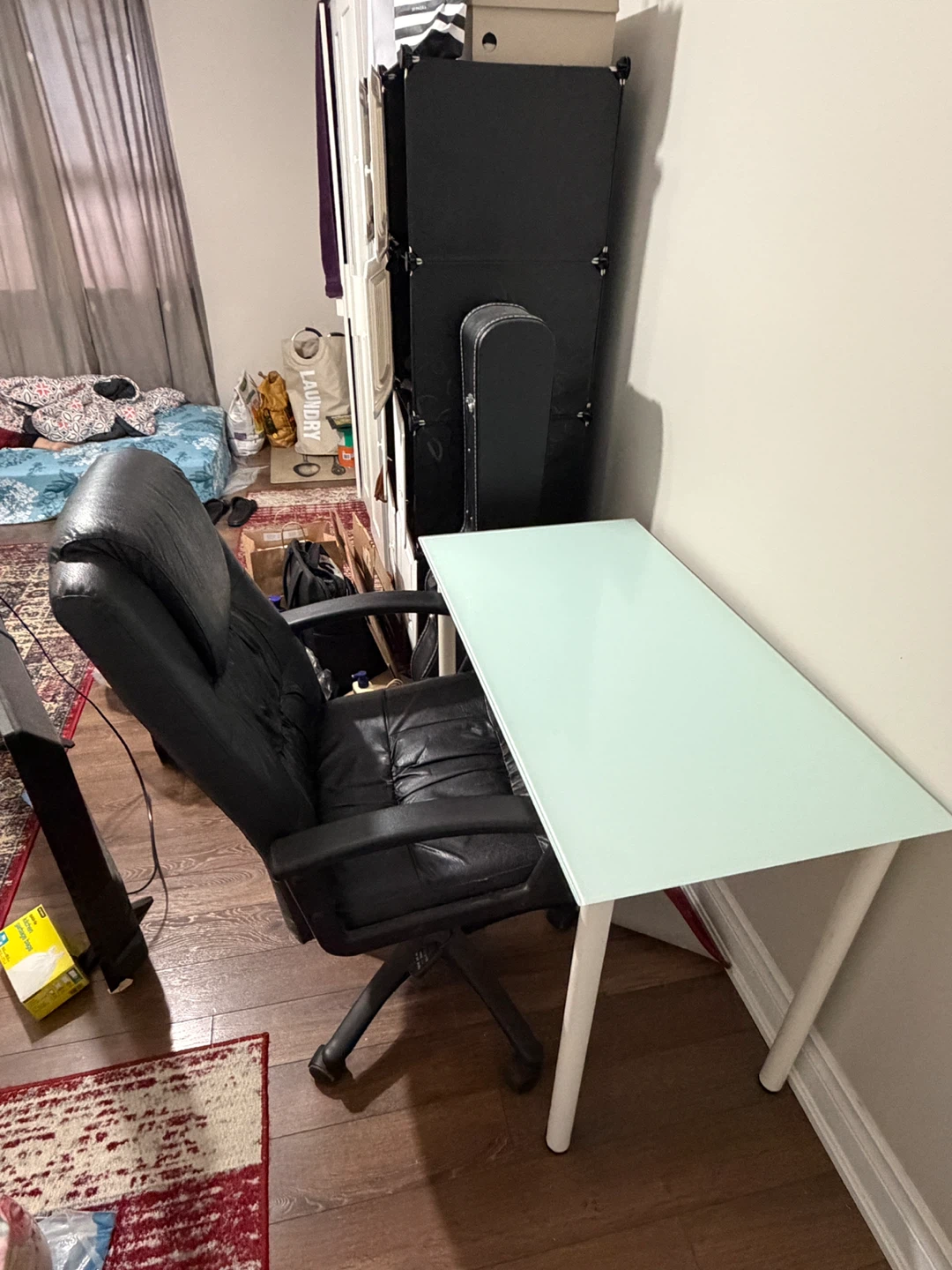 Light Blue Desk/Table + Comfortable Office Chair - photo 5