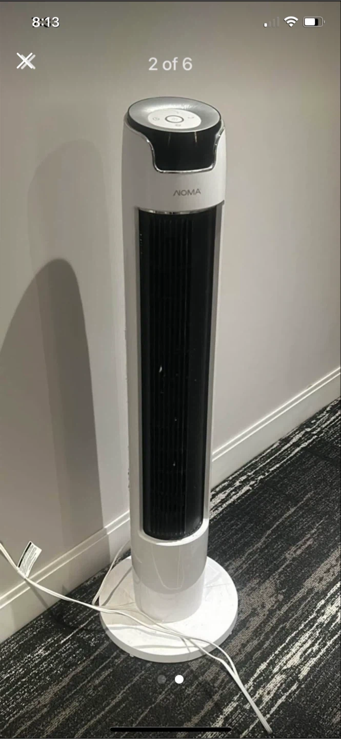 NOMA Oscillating Tower Fan - White, 42-in - photo 2
