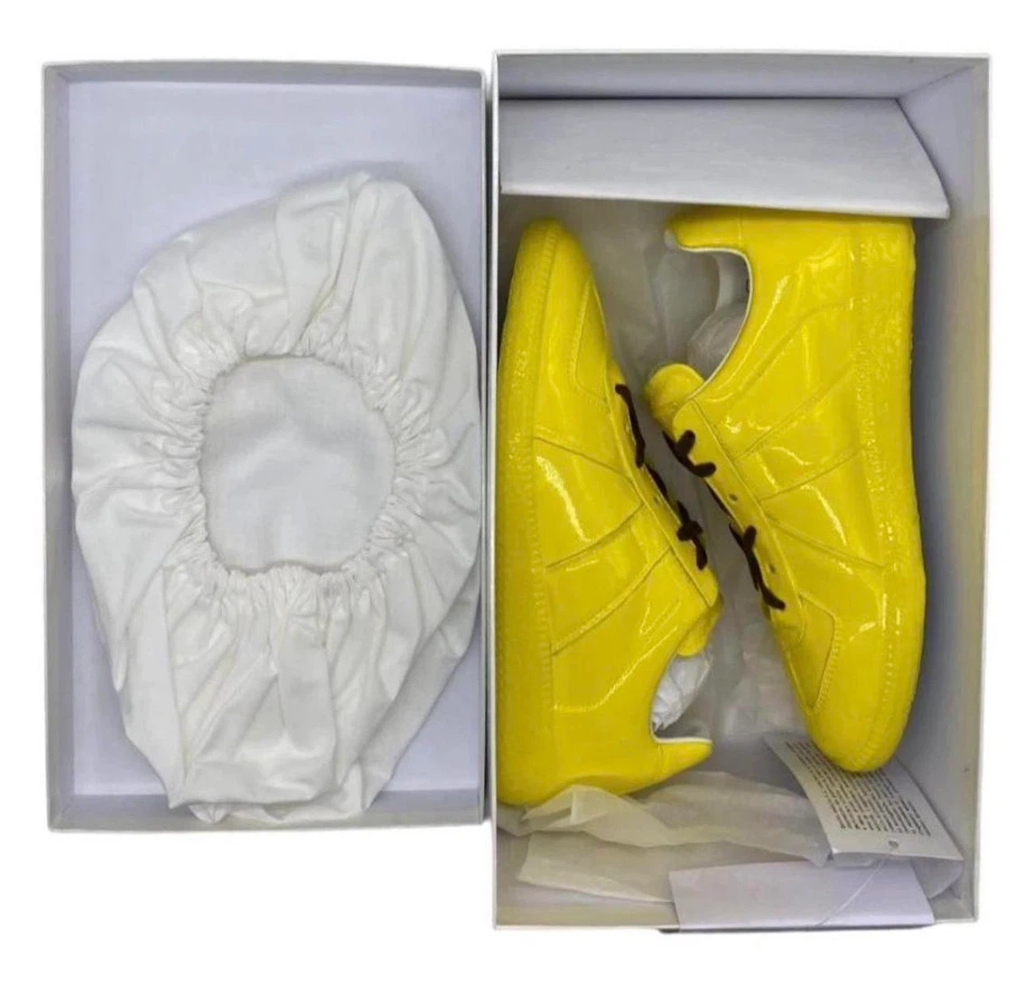 maison margiela gat women’s high shine sneaker