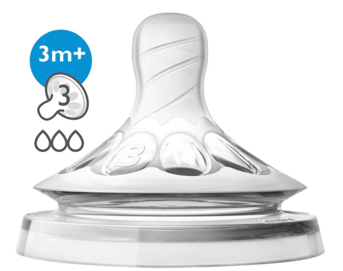 Three Philips Avent Nipple Size 3