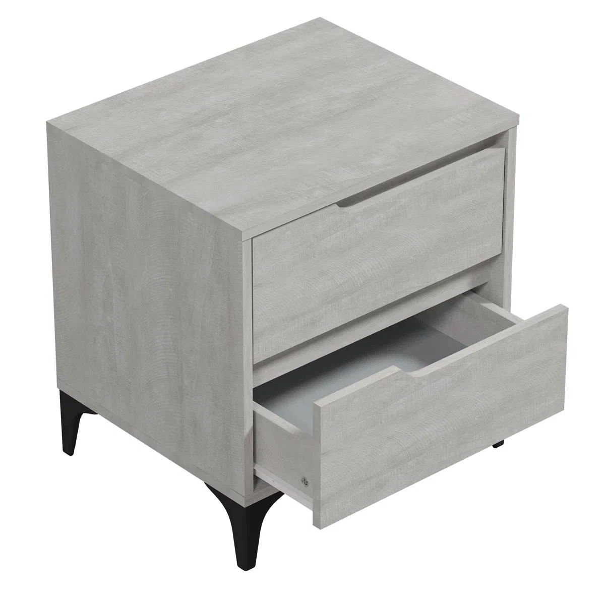Norcross 20” 2-Drawer Nightstand – Dusty Grey Oak