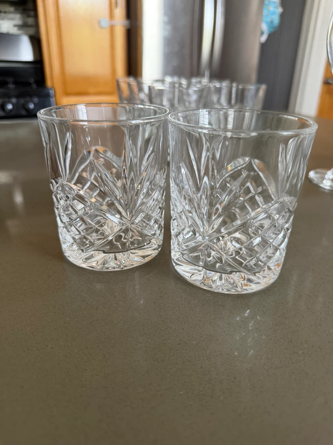 Set of 2 Dublin Crystal Cut Crystal Rocks Glasses - photo 2