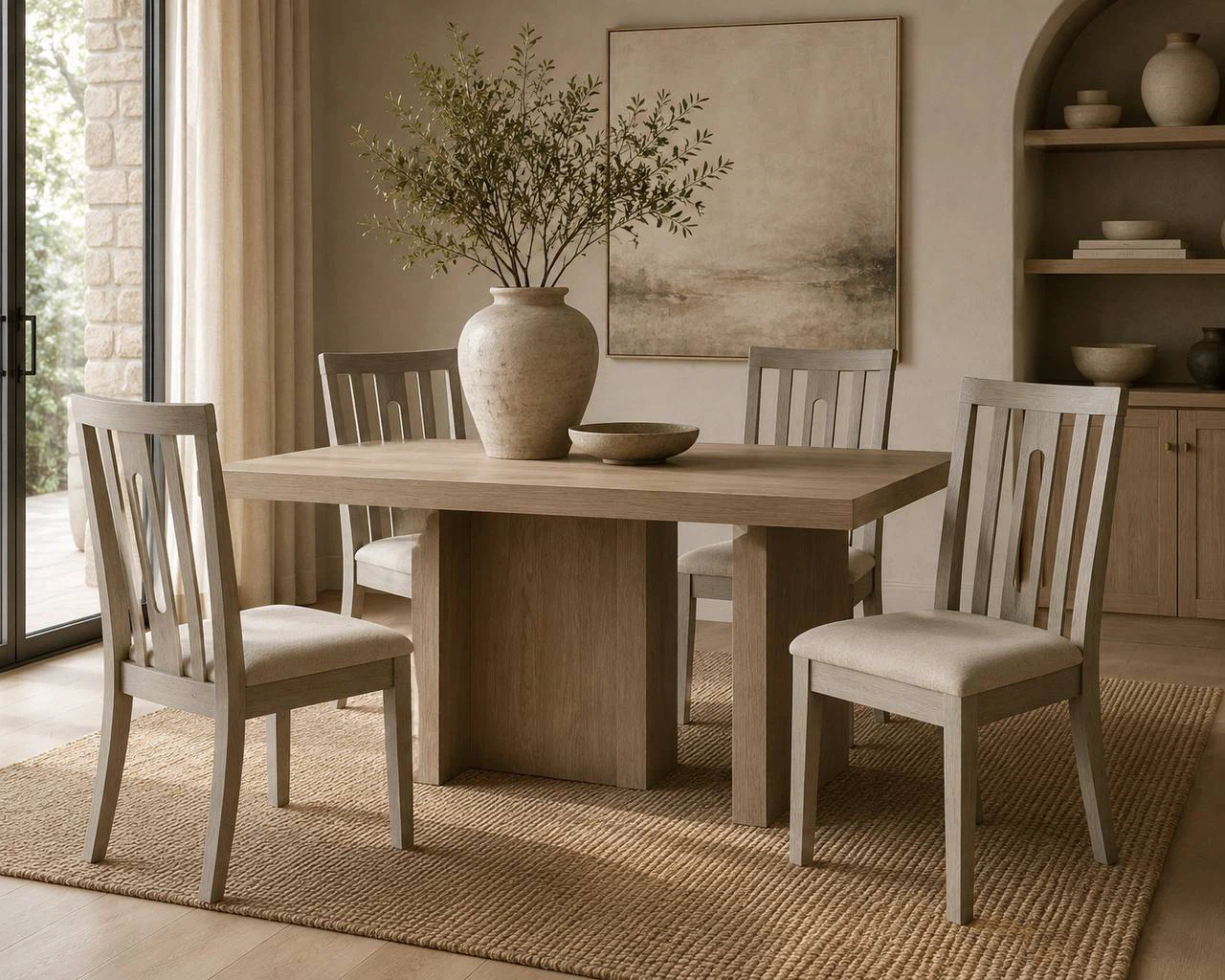 Ocossio Linen Upholstered Side Chair (Set of 4)
