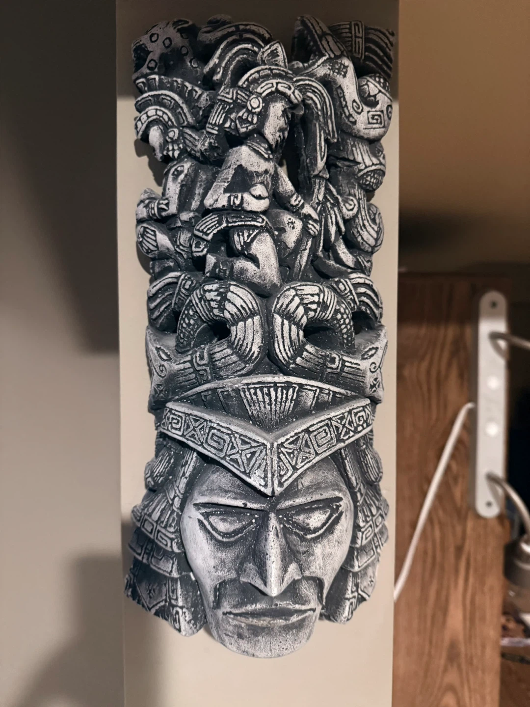 Mayan-inspired Carved Wall Hanging