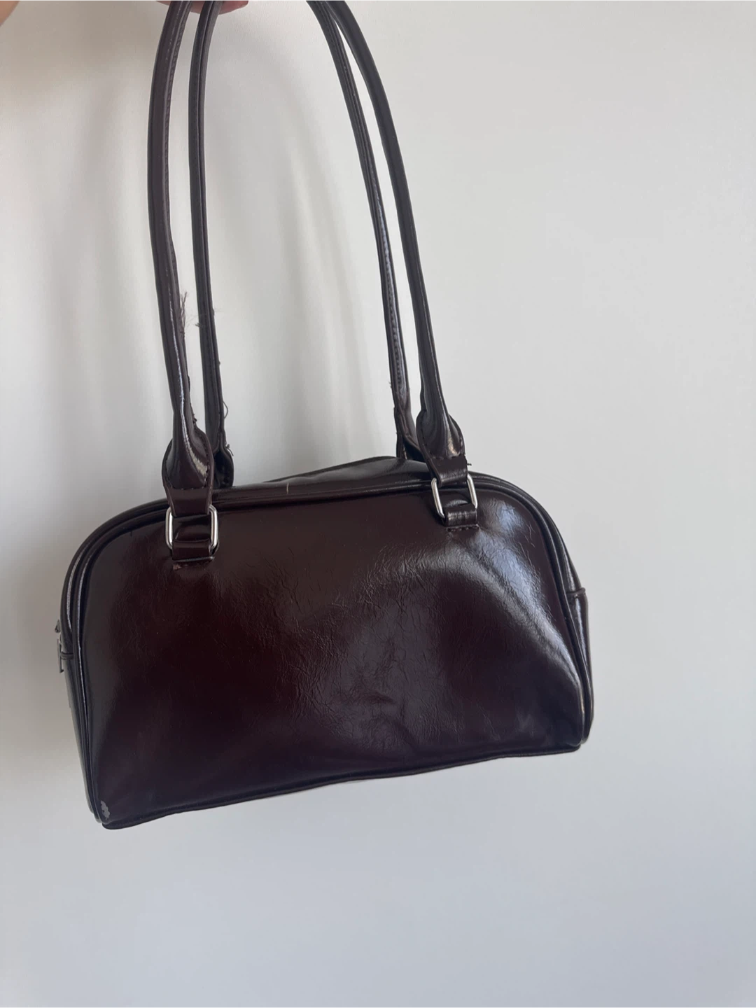 Brown Faux Leather Shoulder Bag - photo 2