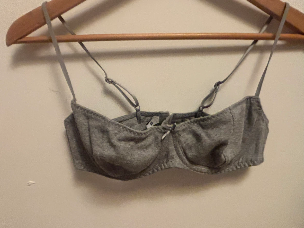 New never worn coucou intimates teacup bra in grey