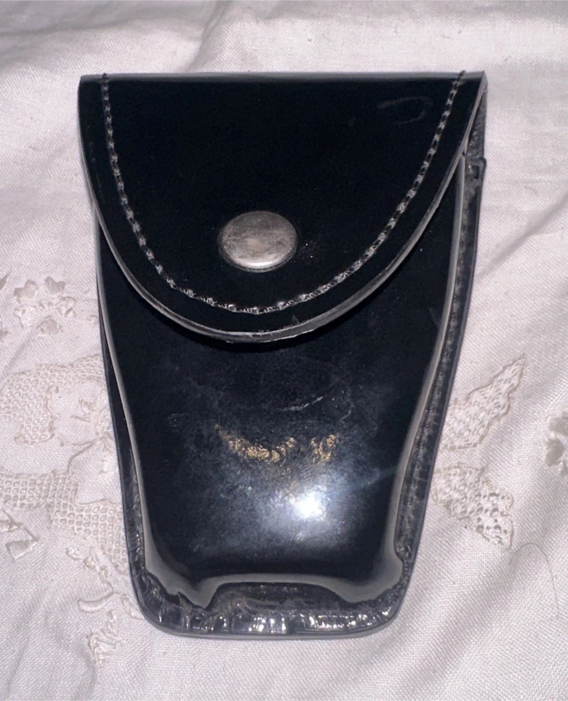 Premier Handcuff Pouch Shiny Black Leather PL9131UC