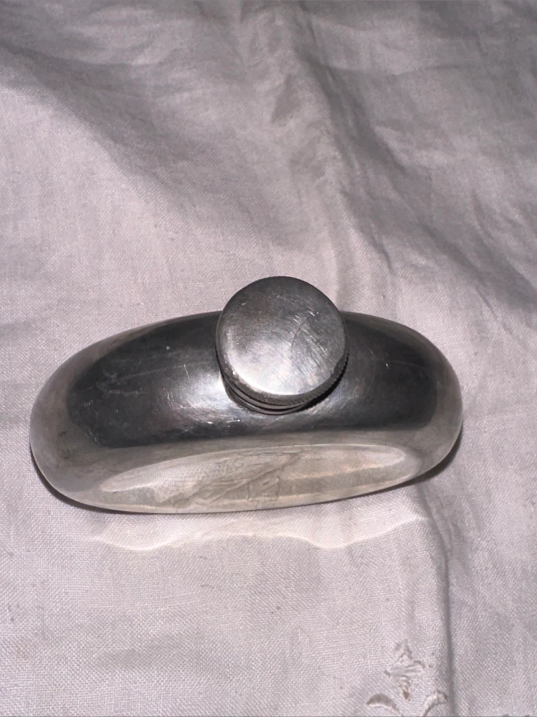 Vintage Pinder Brothers English Pewter 6 oz Round Flask-Golfer - photo 4