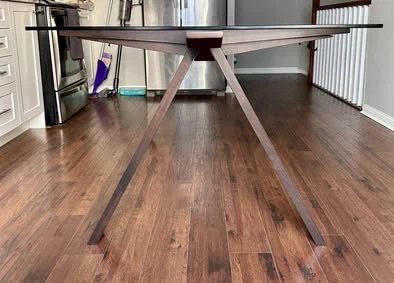 Structube Elegant Wooden Glass Top Dining Table - photo 3
