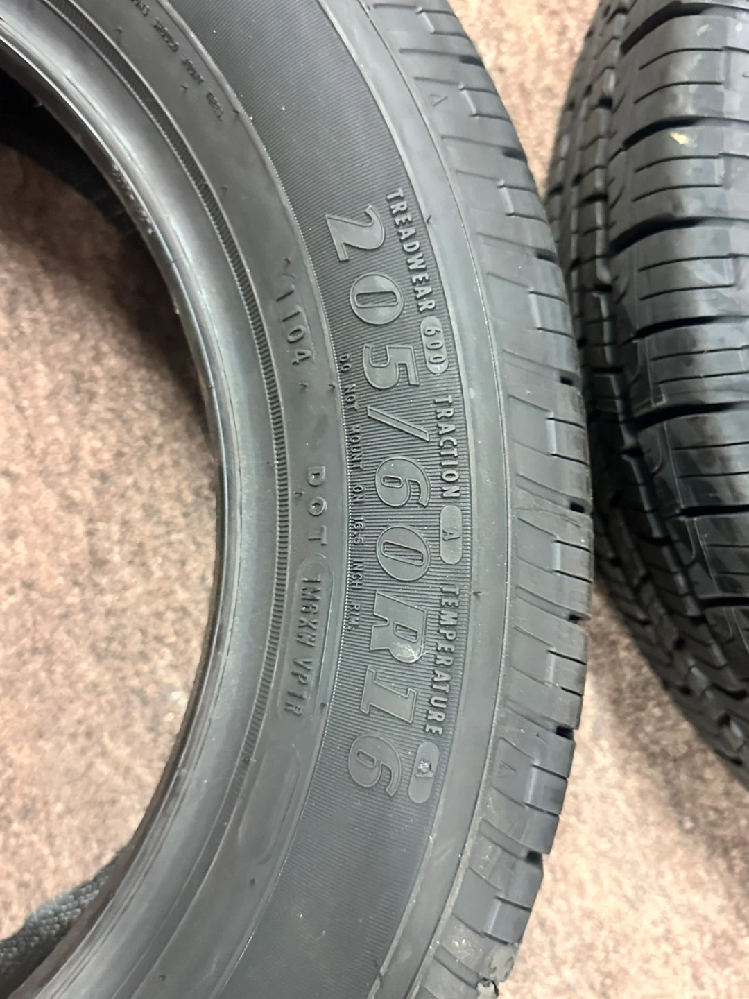 (2) Goodyear Reliant All-Season 205/60R16.  (2023) - photo 2