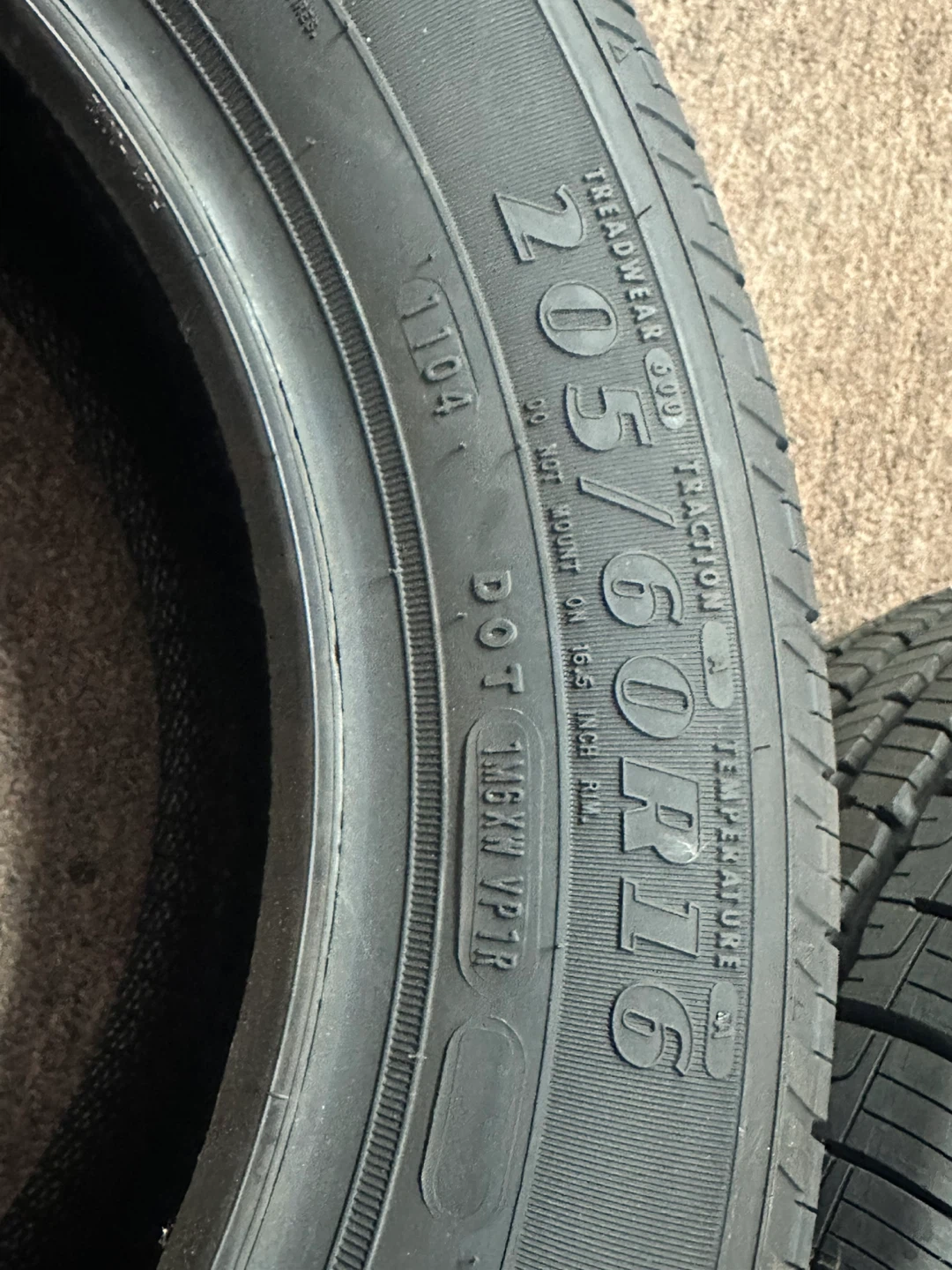 (2) Goodyear Reliant All-Season 205/60R16.  (2023) - photo 3