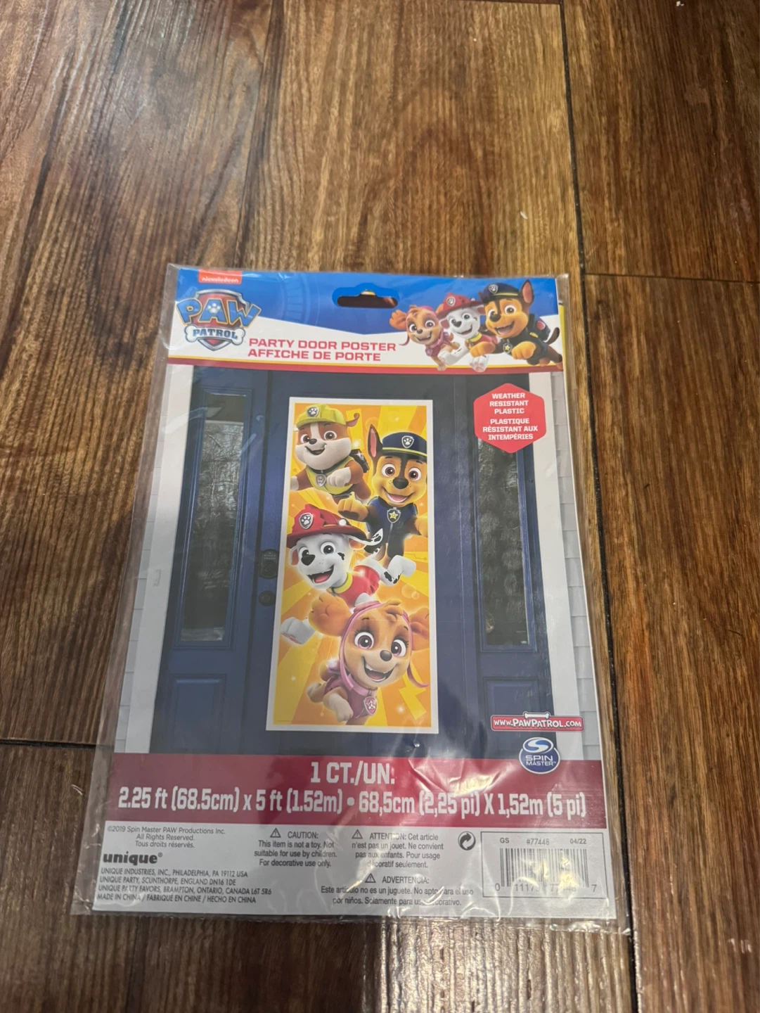 Paw Patrol Party Door Poster 2.25 ft x 5 ft