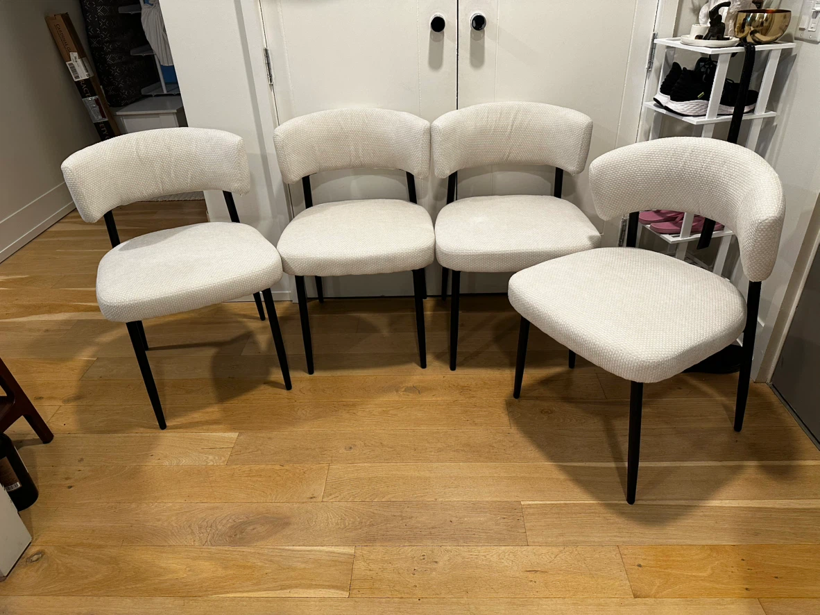 Set of 4 Modern Upholstered Dining Chairs - photo 4