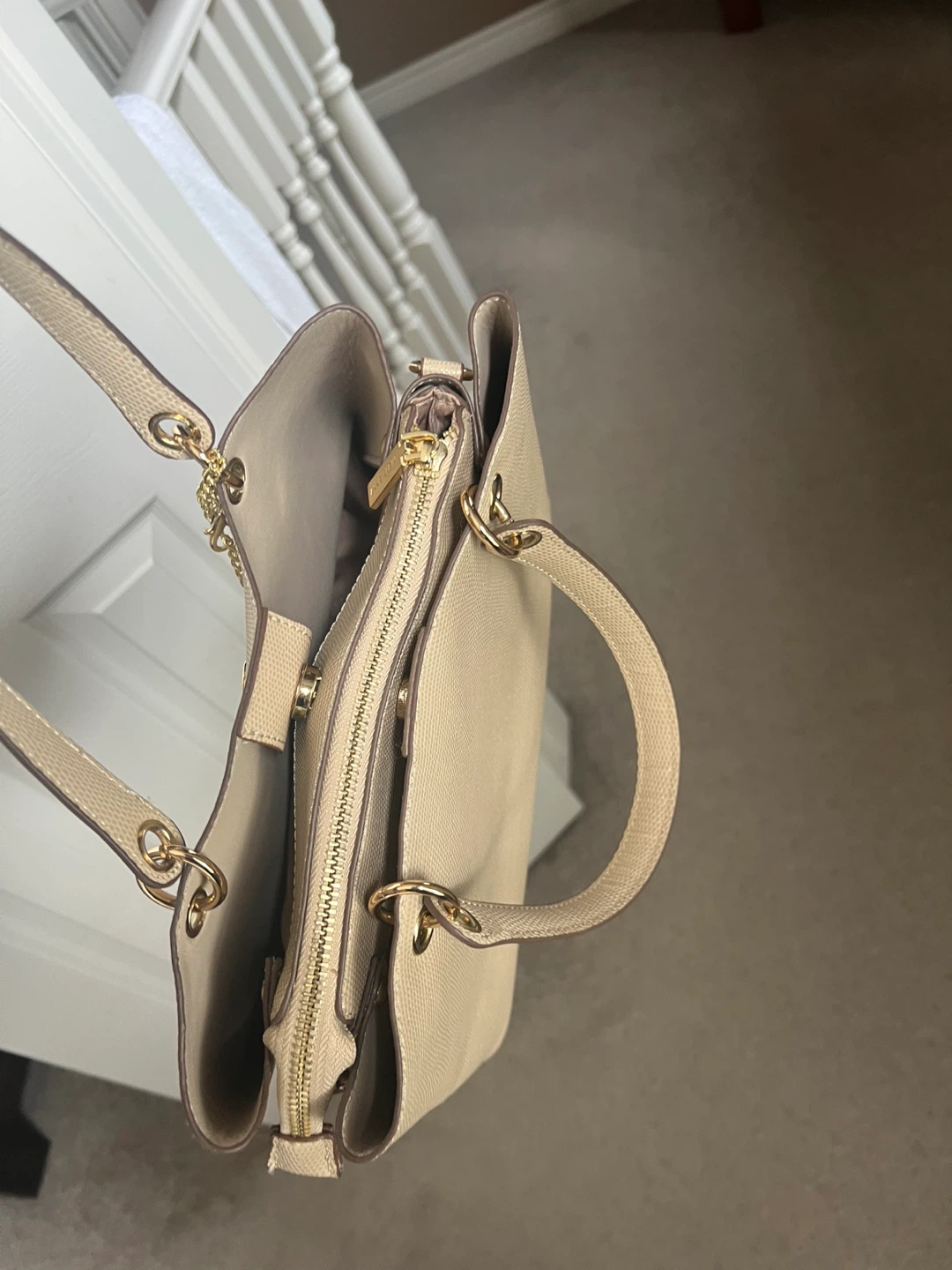 Anne Klein beige textured tote bag - photo 2
