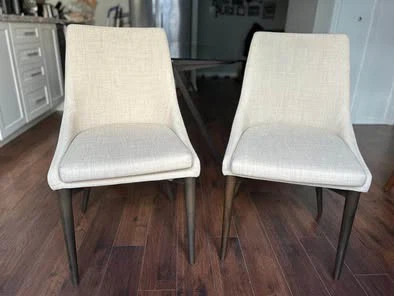 Structube Abbywood Dining Chairs-Beige Fabric - Both for $180