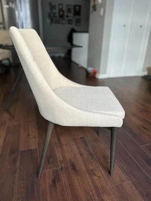 Structube Abbywood Dining Chairs-Beige Fabric - Both for $180 - photo 2