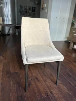 Structube Abbywood Dining Chairs-Beige Fabric - Both for $180 - photo 3